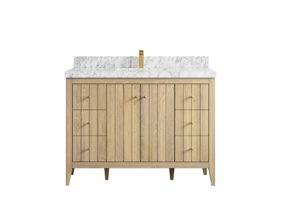 Atlanta White Oak 48 in. W x 22 in. D Single Sink Bathroom Vanity - Willow Bath and Vanity