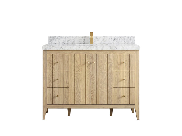 Atlanta White Oak 48 in. W x 22 in. D Single Sink Bathroom Vanity - photo 11