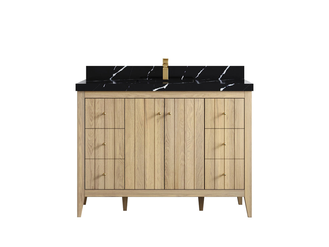 Atlanta White Oak 48 in. W x 22 in. D Single Sink Bathroom Vanity - Willow Bath and Vanity