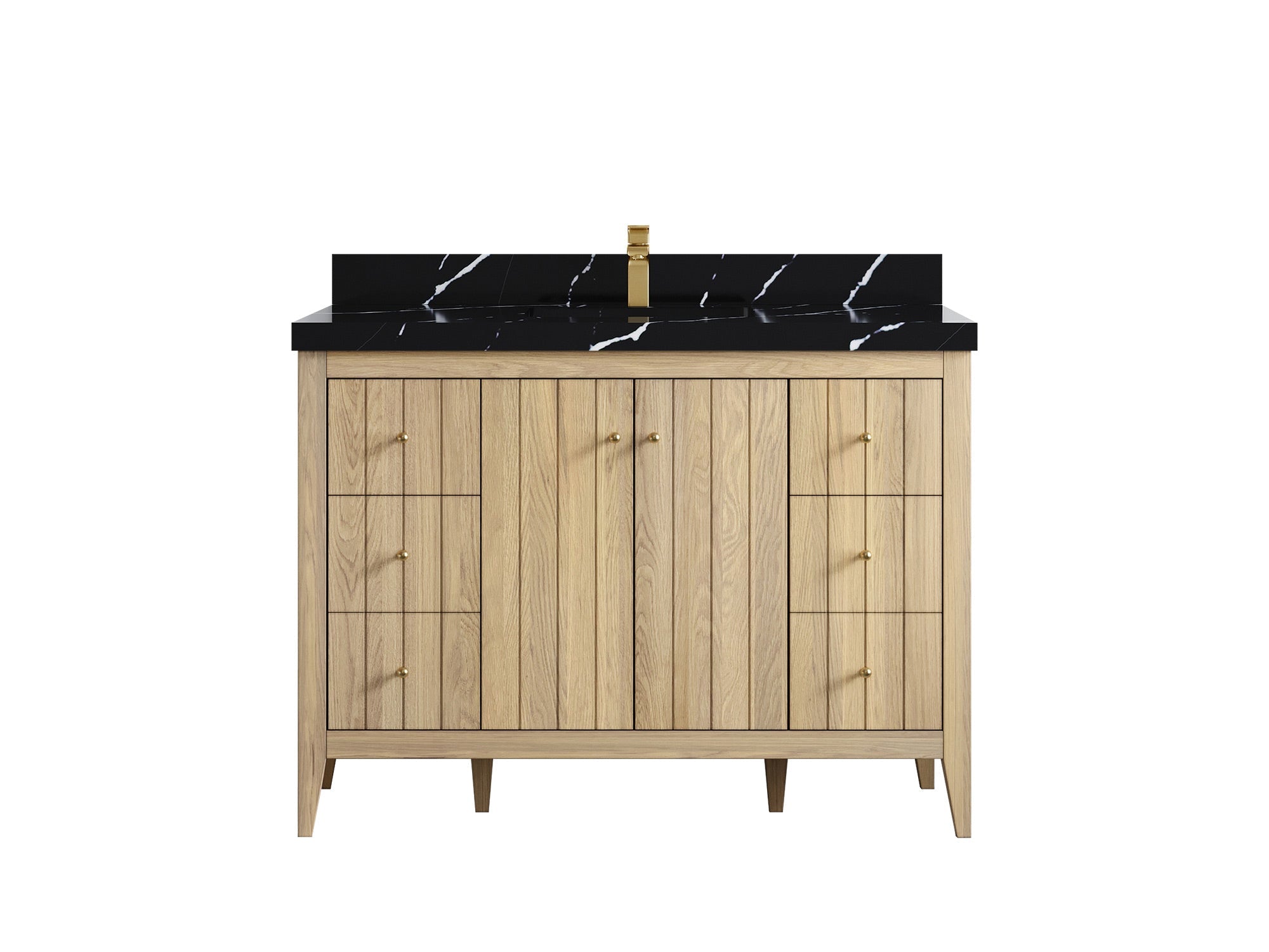 Atlanta White Oak 48 in. W x 22 in. D Single Sink Bathroom Vanity - Willow Bath and Vanity