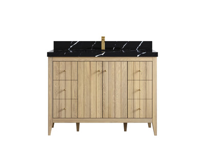 Atlanta White Oak 48 in. W x 22 in. D Single Sink Bathroom Vanity - Willow Bath and Vanity