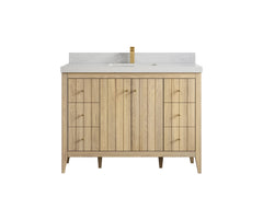 Atlanta White Oak 48 in. W x 22 in. D Single Sink Bathroom Vanity - photo 1