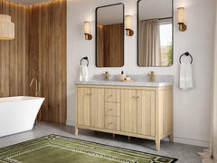 Atlanta White Oak 60 in. W x 22 in. D Double Sink Bathroom Vanity - photo 2