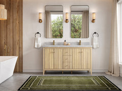 Atlanta White Oak 60 in. W x 22 in. D Double Sink Bathroom Vanity - photo 4