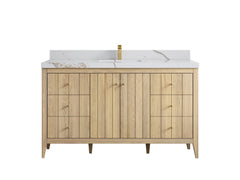 Atlanta White Oak 60 in. W x 22 in. D Single Sink Bathroom Vanity - photo 14