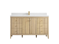 Atlanta White Oak 60 in. W x 22 in. D Single Sink Bathroom Vanity - photo 44