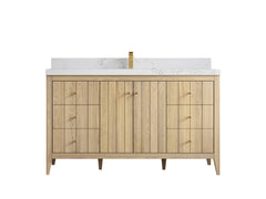 Atlanta White Oak 60 in. W x 22 in. D Single Sink Bathroom Vanity - photo 18