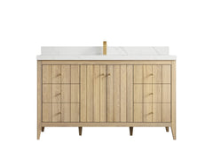 Atlanta White Oak 60 in. W x 22 in. D Single Sink Bathroom Vanity - photo 16