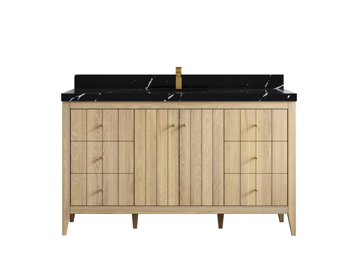 Atlanta White Oak 60 in. W x 22 in. D Single Sink Bathroom Vanity - photo 9