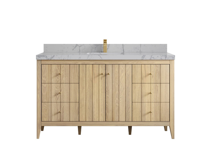 Atlanta White Oak 60 in. W x 22 in. D Single Sink Bathroom Vanity - photo 43
