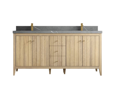 Atlanta White Oak 72 in. W x 22 in. D Double Sink Bathroom Vanity - Willow Bath and Vanity