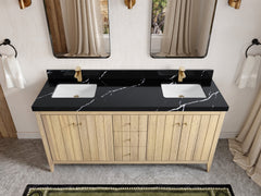 Atlanta White Oak 72 in. W x 22 in. D Double Sink Bathroom Vanity - photo 7