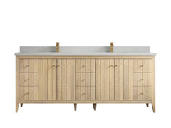 Atlanta White Oak 84 in. W x 22 in. D Double Sink Bathroom Vanity - photo 12