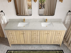 Atlanta White Oak 84 in. W x 22 in. D Double Sink Bathroom Vanity - photo 31