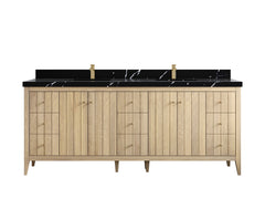 Atlanta White Oak 84 in. W x 22 in. D Double Sink Bathroom Vanity - photo 8
