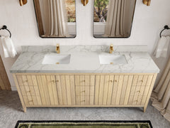 Atlanta White Oak 84 in. W x 22 in. D Double Sink Bathroom Vanity - photo 41
