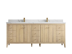 Atlanta White Oak 84 in. W x 22 in. D Double Sink Bathroom Vanity - photo 16