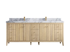 Atlanta White Oak 84 in. W x 22 in. D Double Sink Bathroom Vanity - photo 20