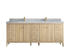 Atlanta White Oak 84 in. W x 22 in. D Double Sink Bathroom Vanity - photo 42