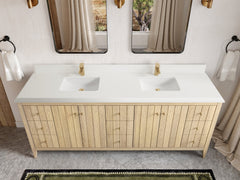 Atlanta White Oak 84 in. W x 22 in. D Double Sink Bathroom Vanity - photo 27
