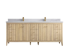 Atlanta White Oak 84 in. W x 22 in. D Double Sink Bathroom Vanity - photo 18