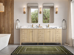 Atlanta White Oak 84 in. W x 22 in. D Double Sink Bathroom Vanity - photo 4