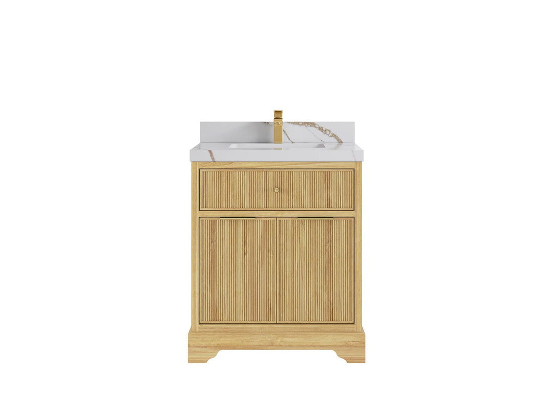 Austin Teak Wood 30 in. W x 22 in. D Single Sink Bathroom Vanity - Willow Bath and Vanity