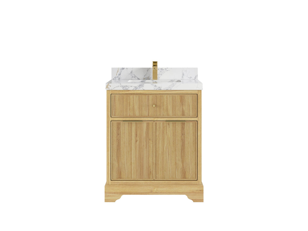 Austin Teak Wood 30 in. W x 22 in. D Single Sink Bathroom Vanity - Willow Bath and Vanity