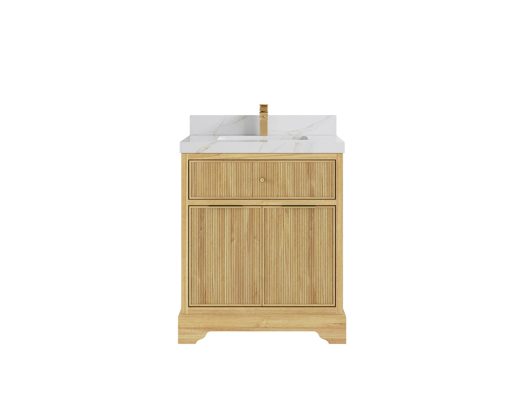 Austin Teak Wood 30 in. W x 22 in. D Single Sink Bathroom Vanity - Willow Bath and Vanity
