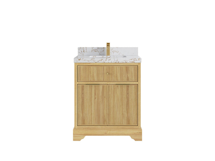 Austin Teak Wood 30 in. W x 22 in. D Single Sink Bathroom Vanity - photo 24
