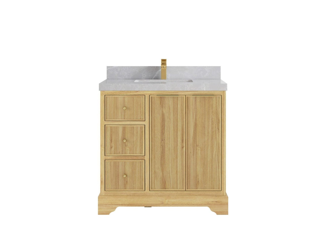 Austin Teak Wood 36 in. W x 22 in. D Center Sink Bathroom Vanity - Willow Bath and Vanity