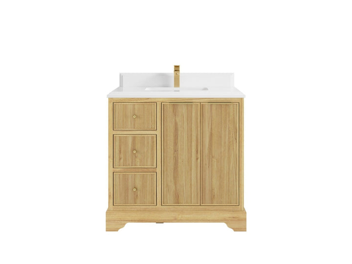 Austin Teak Wood 36 in. W x 22 in. D Center Sink Bathroom Vanity - photo 13