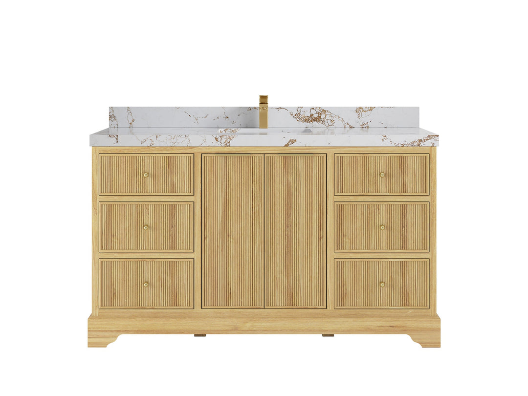 Austin Teak Wood 60 in. W x 22 in. D Double Sink Bathroom Vanity - Willow Bath and Vanity