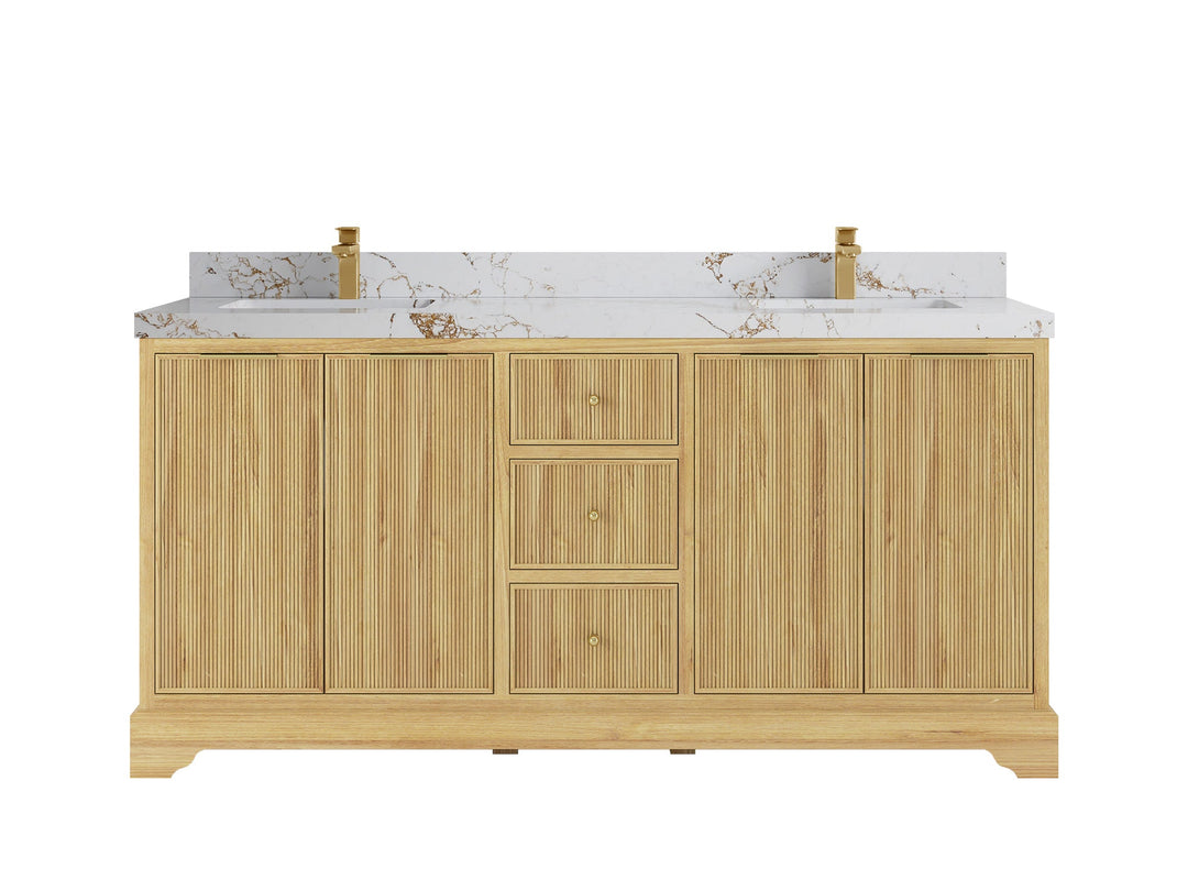 Austin Teak Wood 72 in. W x 22 in. D Double Sink Bathroom Vanity - Willow Bath and Vanity