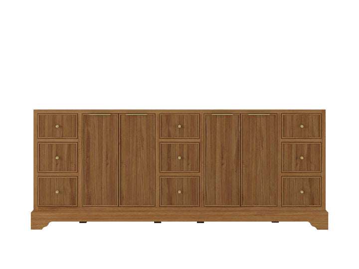 Austin Teak Wood 84 in. W x 22 in. D Double Sink Bathroom Vanity - photo 6