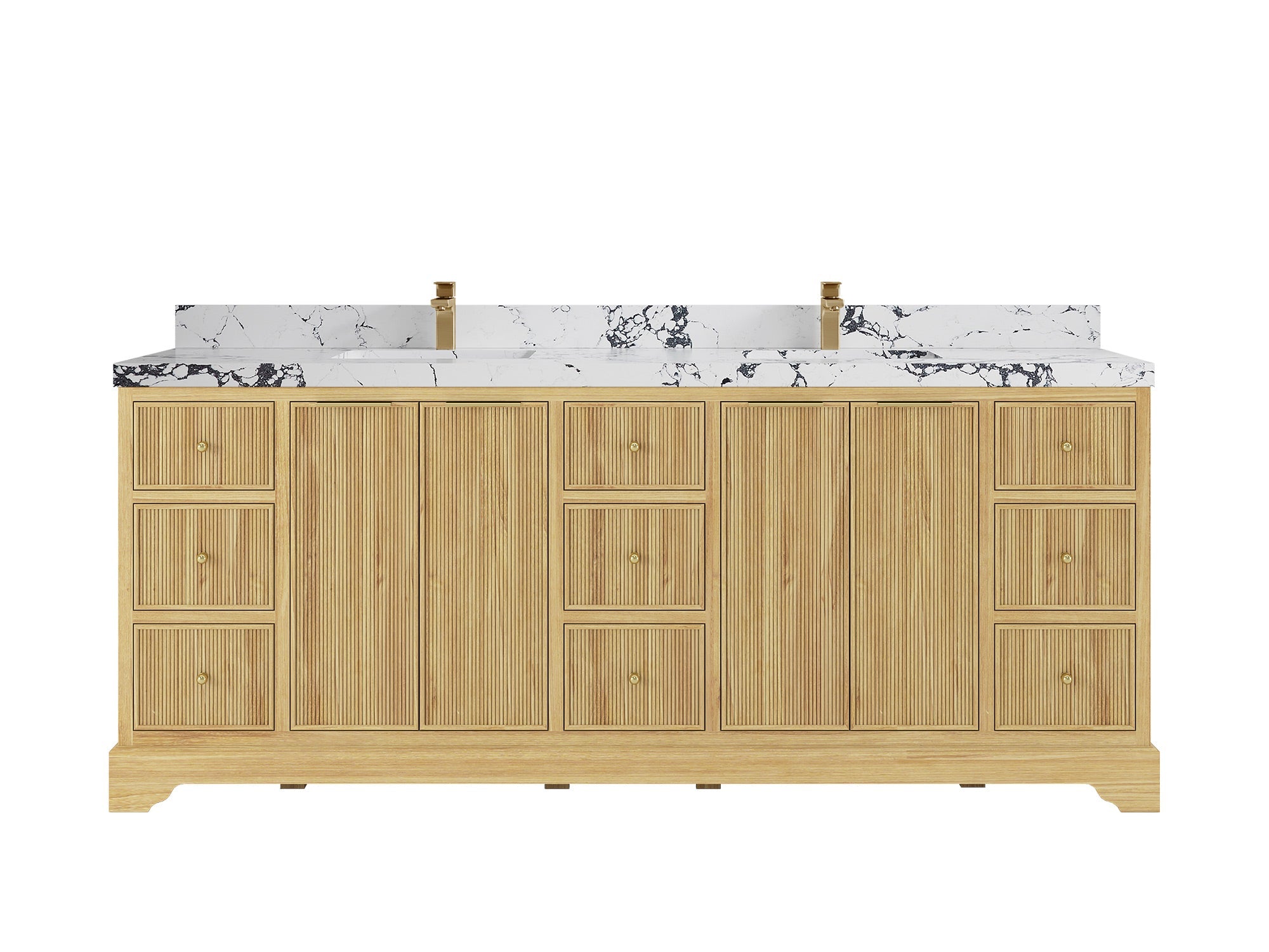 Austin Teak Wood 84 in. W x 22 in. D Double Sink Bathroom Vanity - Willow Bath and Vanity