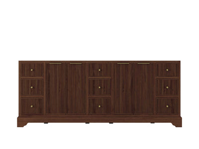 Austin Teak Wood 84 in. W x 22 in. D Double Sink Bathroom Vanity - Willow Bath and Vanity