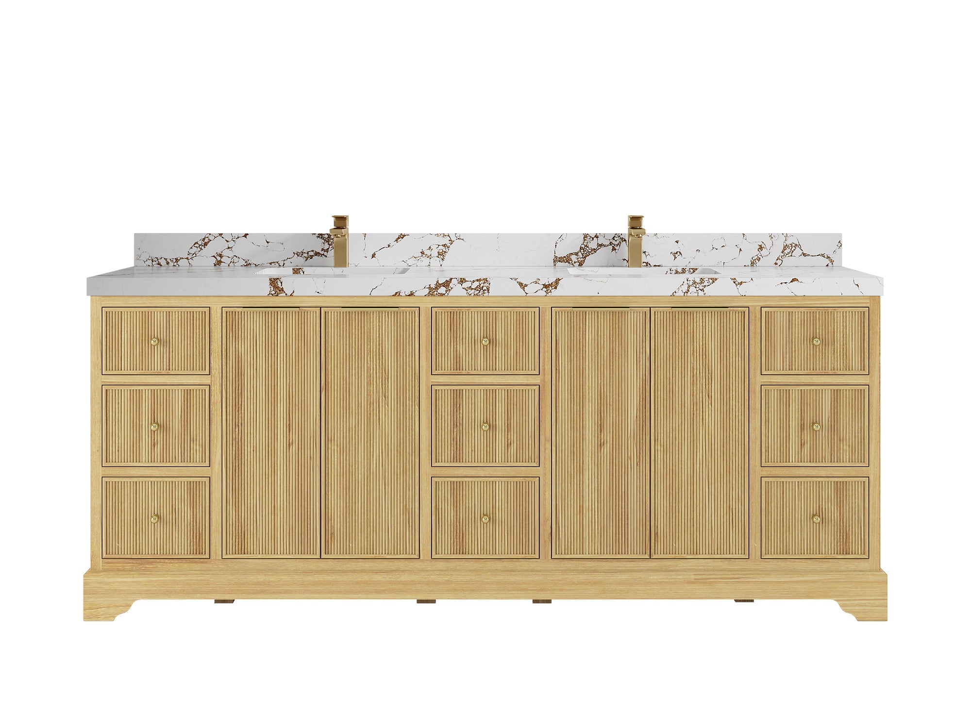 Austin Teak Wood 84 in. W x 22 in. D Double Sink Bathroom Vanity - Willow Bath and Vanity