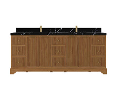 Austin Teak Wood 84 in. W x 22 in. D Double Sink Bathroom Vanity - photo 10
