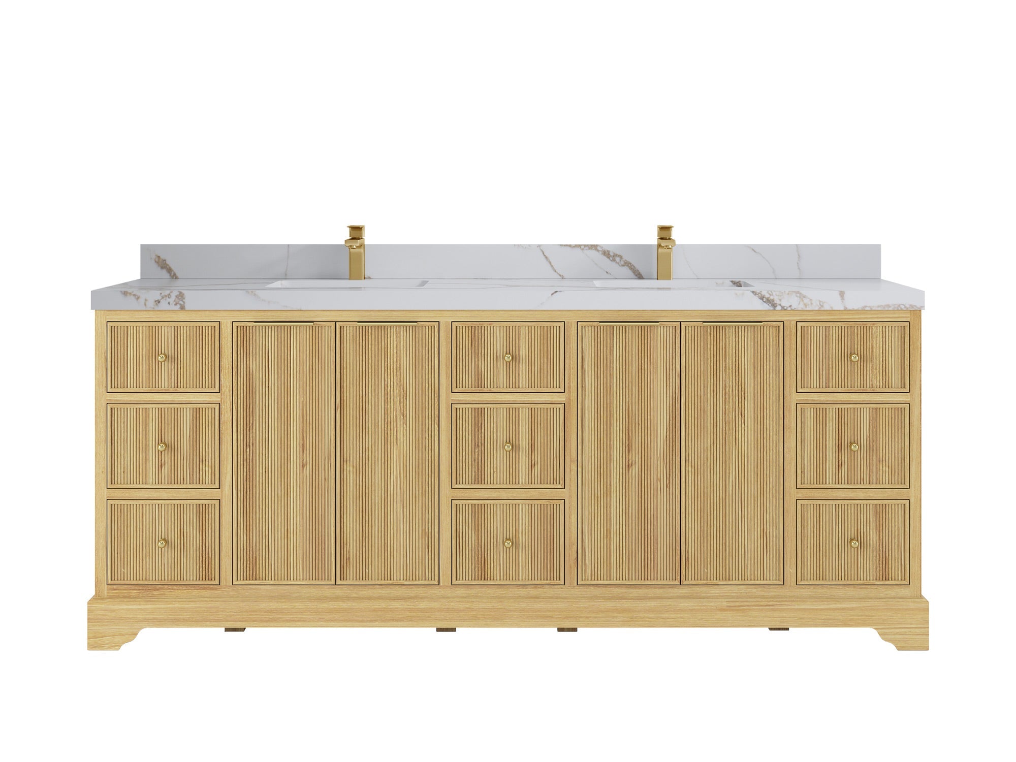 Austin Teak Wood 84 in. W x 22 in. D Double Sink Bathroom Vanity - Willow Bath and Vanity