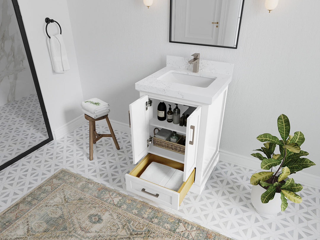 Boston 24 in. W x 22 in. D Single Sink Bathroom Vanity - Willow Bath and Vanity