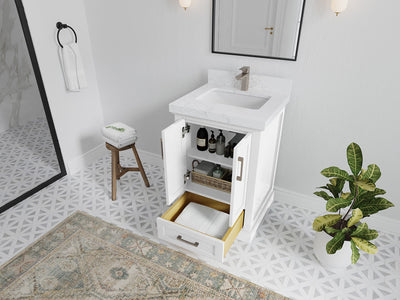 Boston 24 in. W x 22 in. D Single Sink Bathroom Vanity - Willow Bath and Vanity