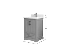 Boston 24 in. W x 22 in. D Single Sink Bathroom Vanity - photo 5