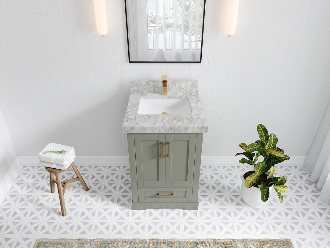 Boston 24 in. W x 22 in. D Single Sink Bathroom Vanity - Willow Bath and Vanity