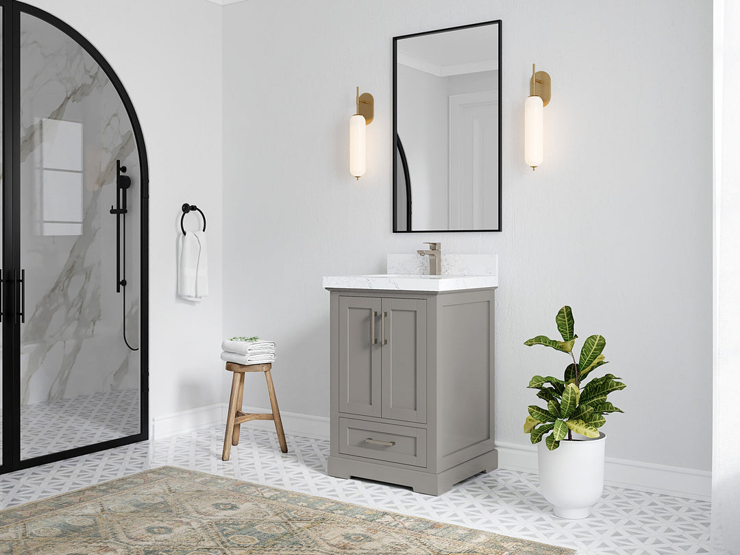 Boston 24 in. W x 22 in. D Single Sink Bathroom Vanity - Willow Bath and Vanity