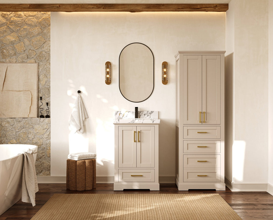 Boston 24 in. W x 22 in. D Single Sink Bathroom Vanity - Willow Bath and Vanity