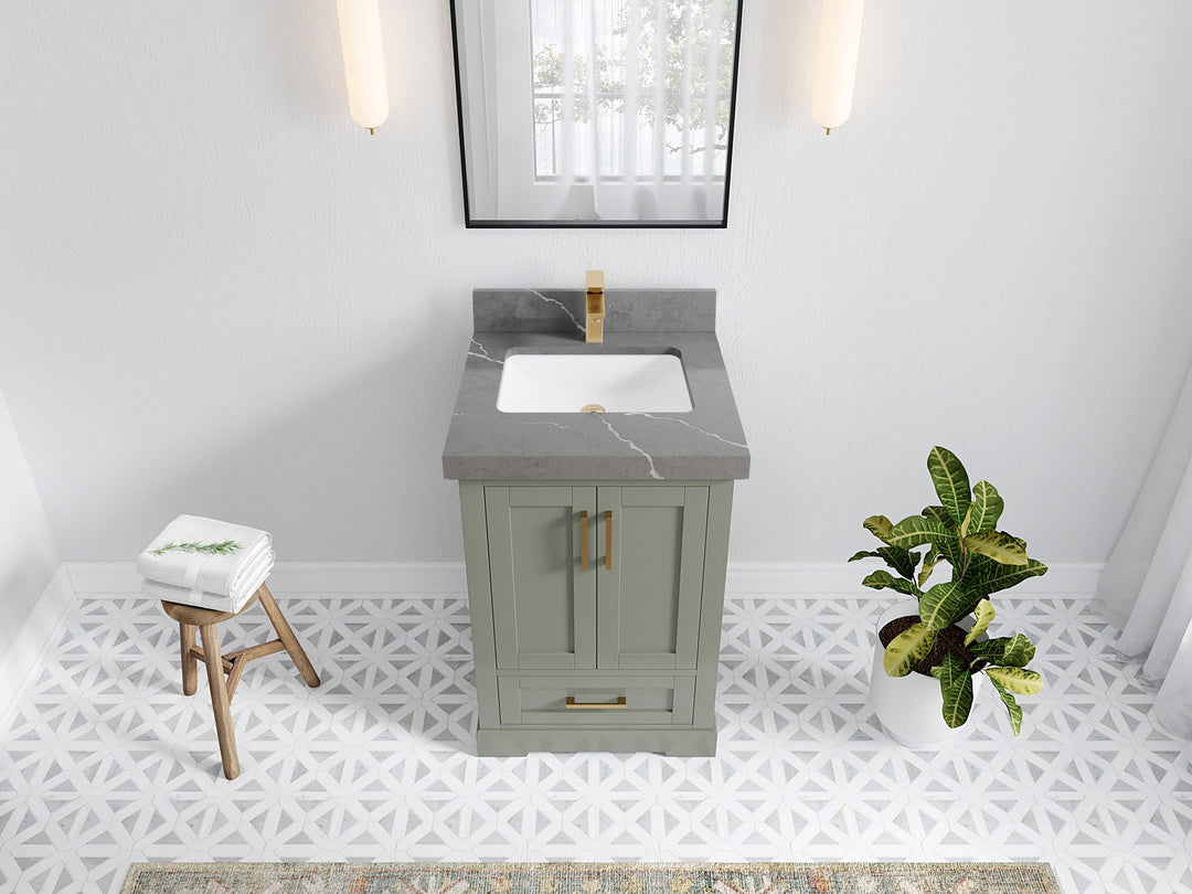 Boston 24 in. W x 22 in. D Single Sink Bathroom Vanity - Willow Bath and Vanity