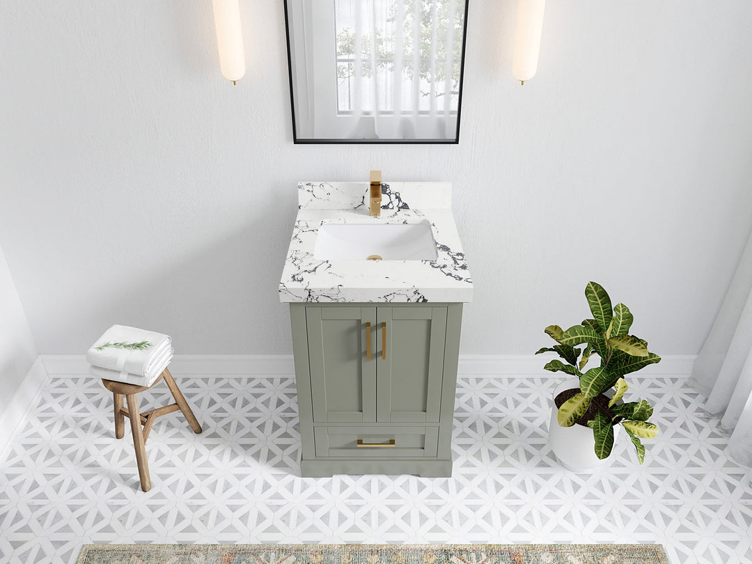 Boston 24 in. W x 22 in. D Single Sink Bathroom Vanity - Willow Bath and Vanity