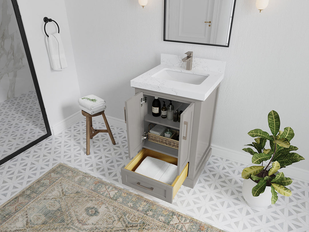 Boston 24 in. W x 22 in. D Single Sink Bathroom Vanity - Willow Bath and Vanity