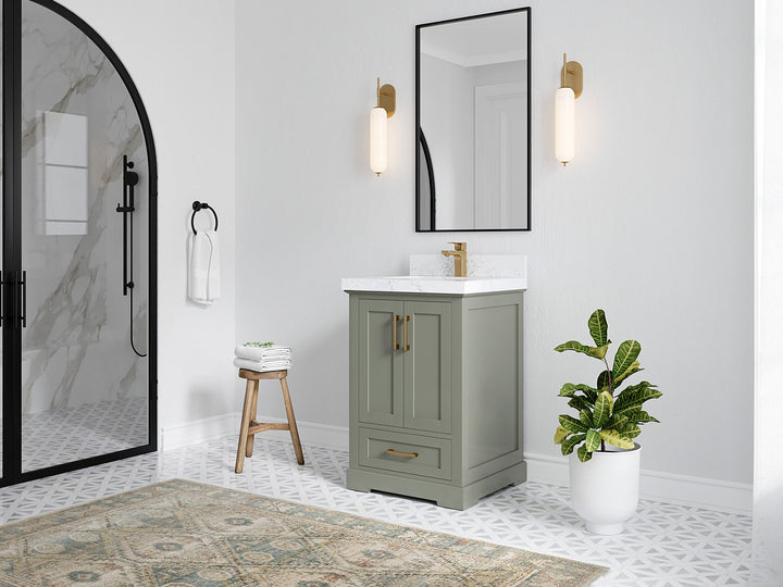 Boston 24 in. W x 22 in. D Single Sink Bathroom Vanity - photo 2